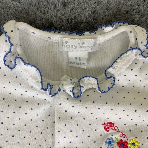 Kissy Kissy Floral Embroidered Footie - 3-6M - Picture 3 of 5